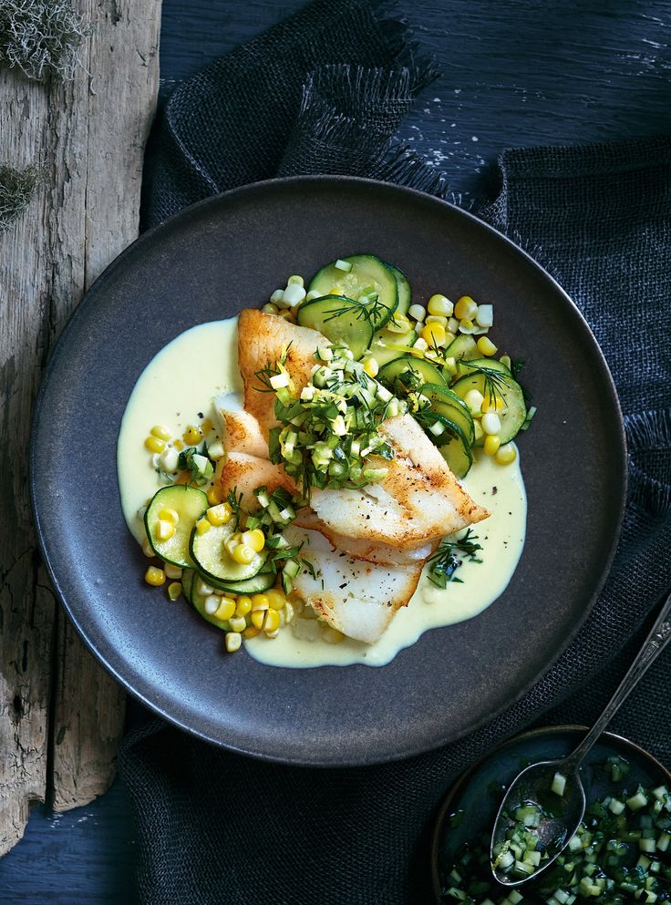 Turbot, lait de maïs et gremolata à la courgette | RICARDO